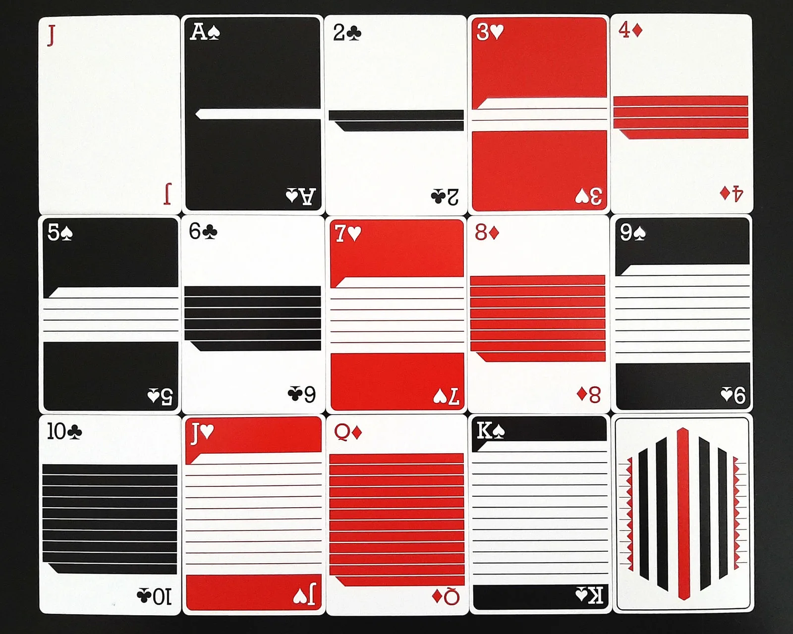 Pinstripe Playing Cards - The Front Design