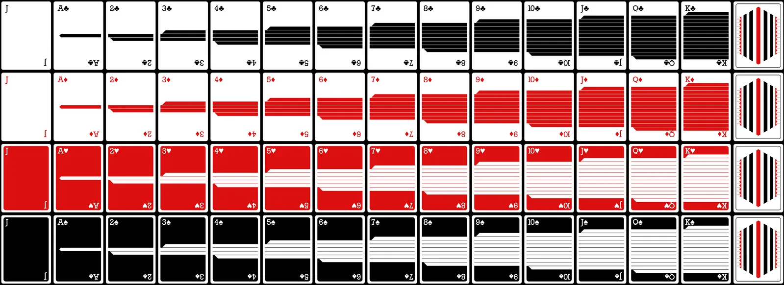 Pinstripe Playing Cards - The Front Design