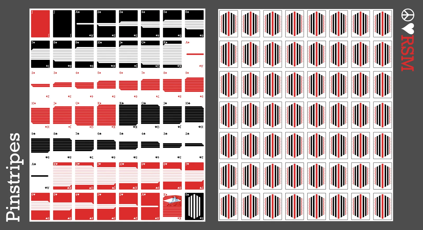 Pinstripe Playing Cards - The Uncut Sheet