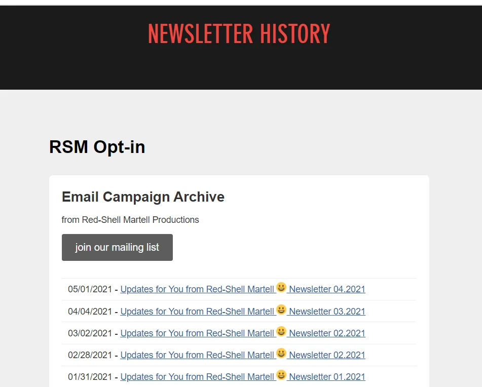 Website Update - RSM Productions